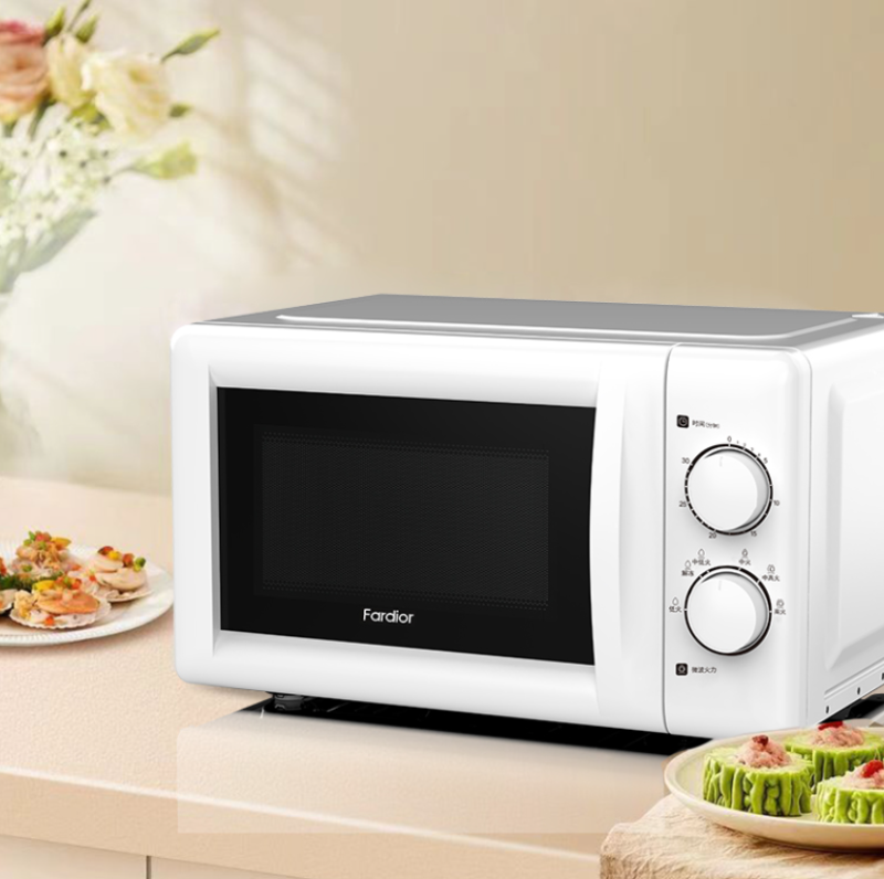 法迪欧(Fardior) 微波炉 FM-MT20W 360°转盘加热旋钮操控 精准温控 机械易用款高清大图