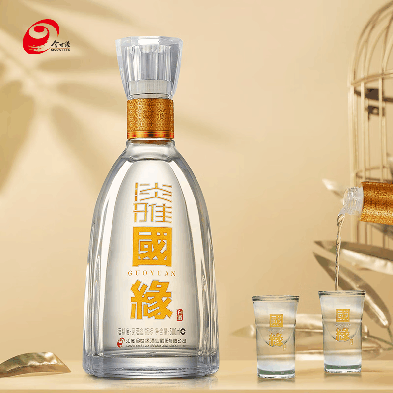 今世缘国缘淡雅(2022版)42度浓香型白酒500ml 单瓶装【价格图片品牌报价