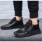 2019年秋冬新款运动男鞋秋冬皮革面防水休闲鞋子男士跑步鞋