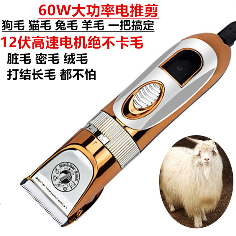 纳丽雅推剪大型宠物狗剃毛器 大小型犬推剪长毛兔推剪 电推剪+1备用刀头+3个刀头