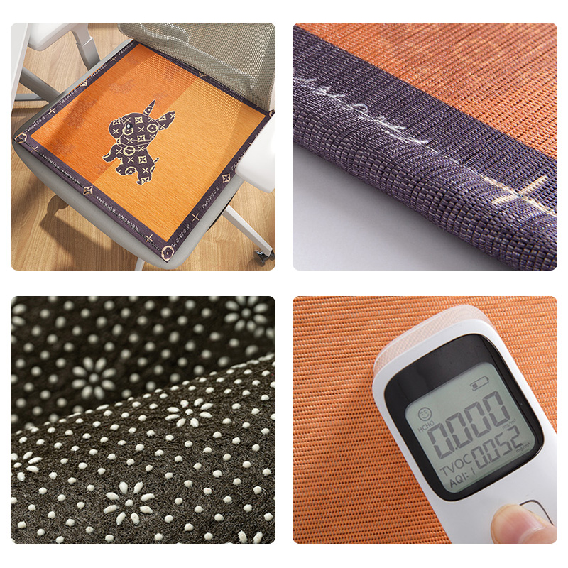 幸福派 夏天冰丝坐垫办公室久坐透气凉垫夏季学生凳椅子屁股凉垫冰丝椅垫家用椅子椅垫学生夏季凳子垫子卡通防滑屁股垫高清大图