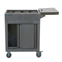 健威(JW)不锈钢调 料 车(推车饭店调味车 调味缸 手推调料台)