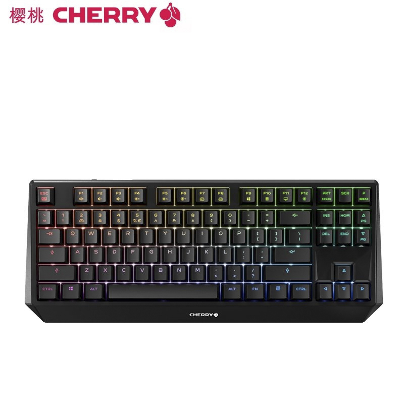 樱桃（CHERRY）旗舰店 MX BOARD 1.0 全尺寸白色背光游戏机械键盘 绝地求生 吃鸡键盘 黑色 红轴