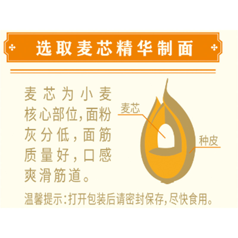 福花 经典(考拉系列)六艺活性鸡蛋银丝挂面600g*2