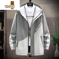 YANXU工装外套男春加绒加厚潮流韩版夹克潮牌青少年初中高中学生