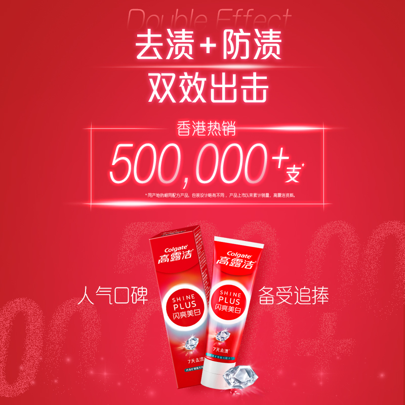 高露洁 光感白闪亮美白牙膏100g/7593高清大图