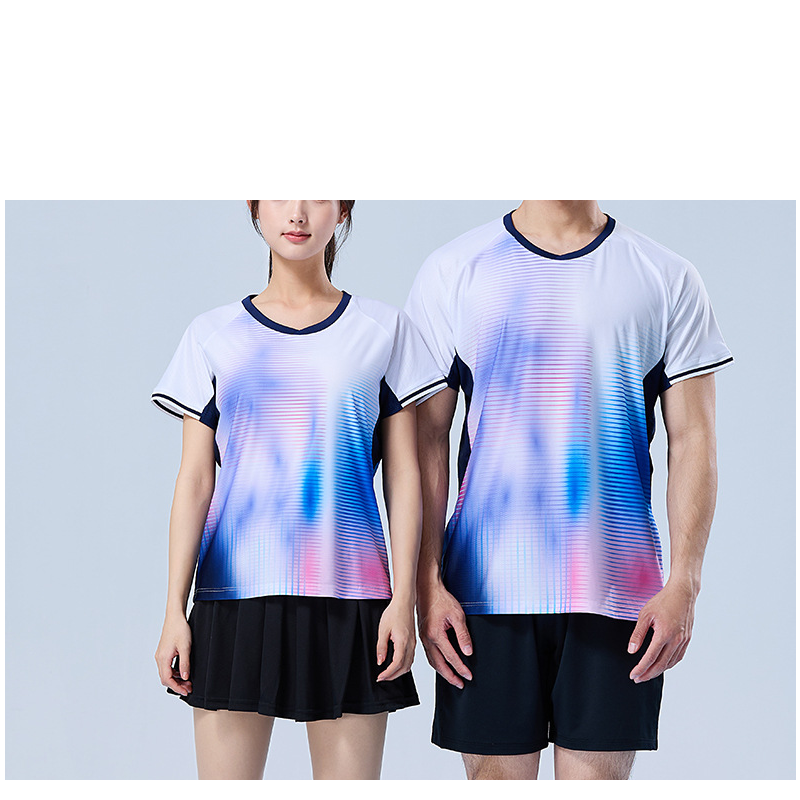 丛信哲男女款运动短袖套装YS09/套高清大图