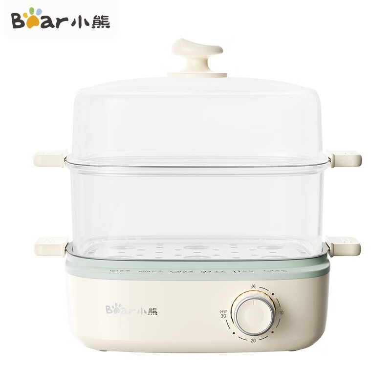 小熊(bear) ZDQ-E12N1煮蛋器 蒸蛋器迷你家用双层双层电蒸锅