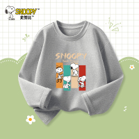 史努比(SNOOPY)男女中大童纯棉长袖t恤新款洋气春装上衣纯棉打底衫潮T