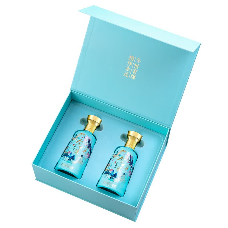 今世缘 五福同喜礼盒 浓香型白酒 42度 500ml*2瓶 礼盒装高清大图