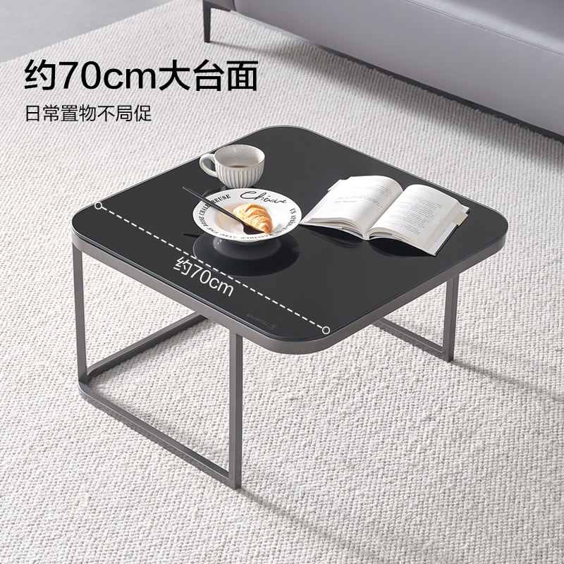 全友家居茶几客厅钢化玻璃台面高矮茶几组合高清大图