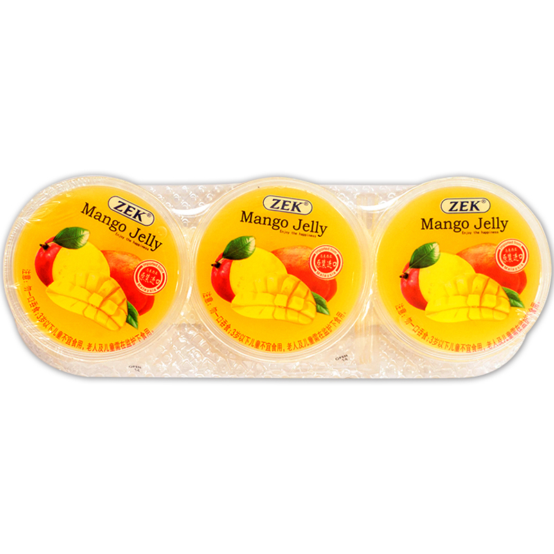 马来西亚进口 ZEK芒果味果冻255g(85g*3) 水果味儿童零食 进口食品