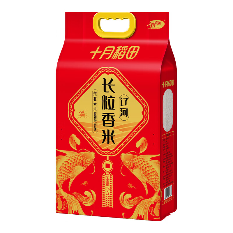 十月稻田 东北大米辽河 长粒香5kg高清大图
