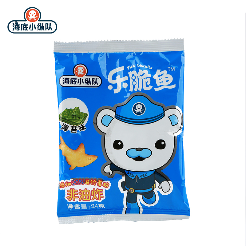 海底小纵队OCTONAUTS乐脆鱼饼干(海苔味)24克*1 袋装