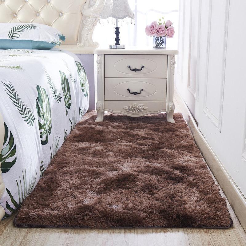 美帮汇卧室地毯床边毯坐垫垫子地垫加厚毛毯儿童宝宝孩子爬行防摔垫 咖啡扎染 160x200cm