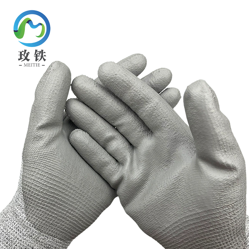 玫铁 5级防割PU涂层手套 大号 双高清大图