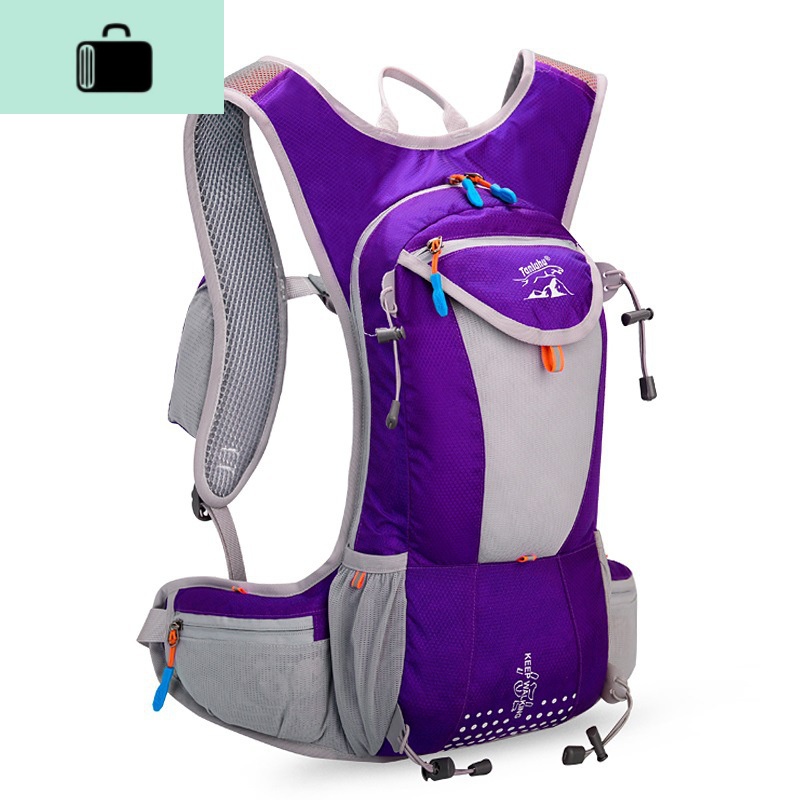 户外运动登山越野跑步贴身背包男马拉松超轻女双肩包水袋骑行装备NEW LAKE 紫色背包