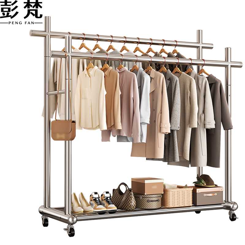 彭梵不锈钢双杆晾衣架高清大图