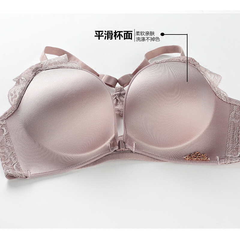 前背内衣文胸拢胸无钢圈加厚款上托1厚8CM胸杯