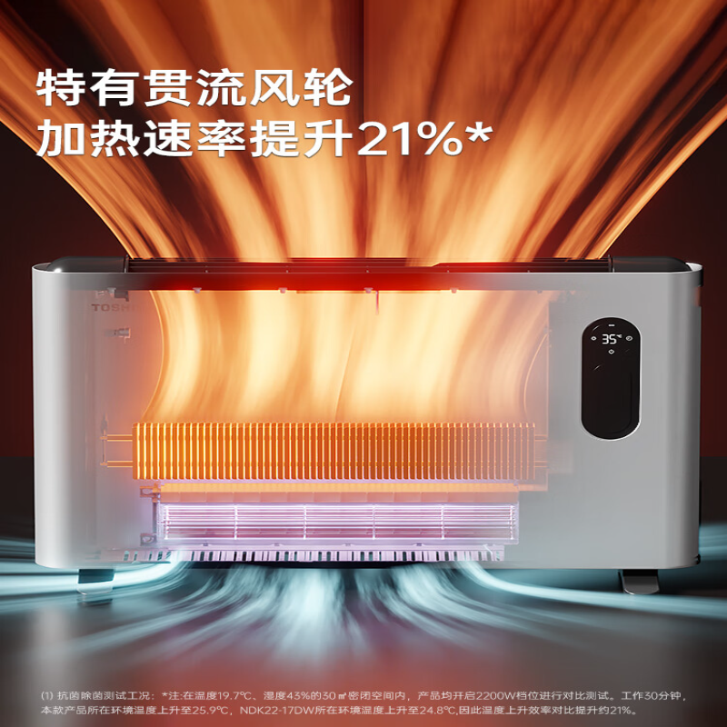 东芝(TOSHIBA)家用器智能取暖器暖风机 PW-2222SCN(W)