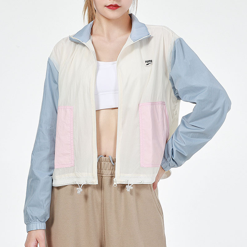 PUMA彪马夹克女 2021秋季新款休闲运动服立领拼接外套潮532726