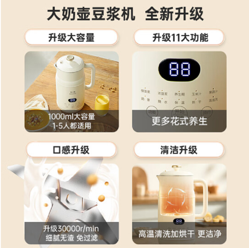 BRUNO复古小奶壶豆浆机高清大图