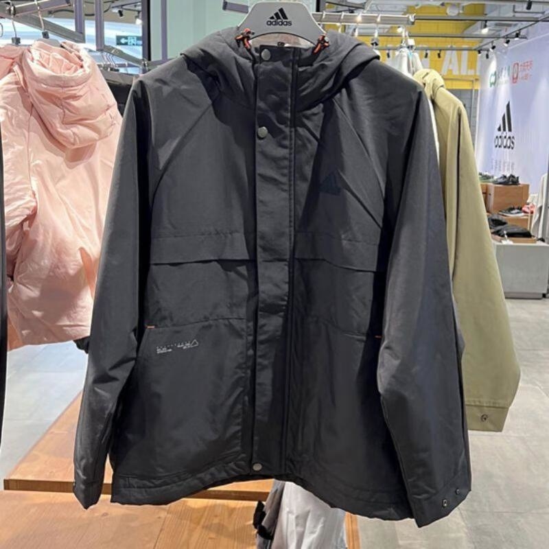 adidas/阿迪达斯外套男装新款加绒连帽保暖休闲运动服JI8680 Cxq高清大图