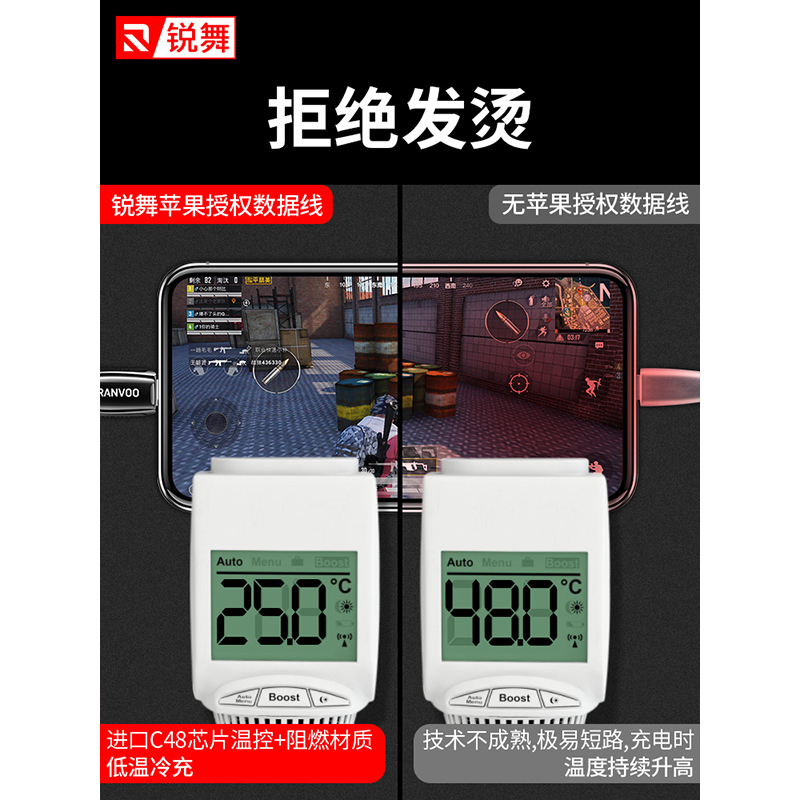 锐舞-闪电充系列(苹果)数据线红色(0.5米)RVLC07LightRD4B