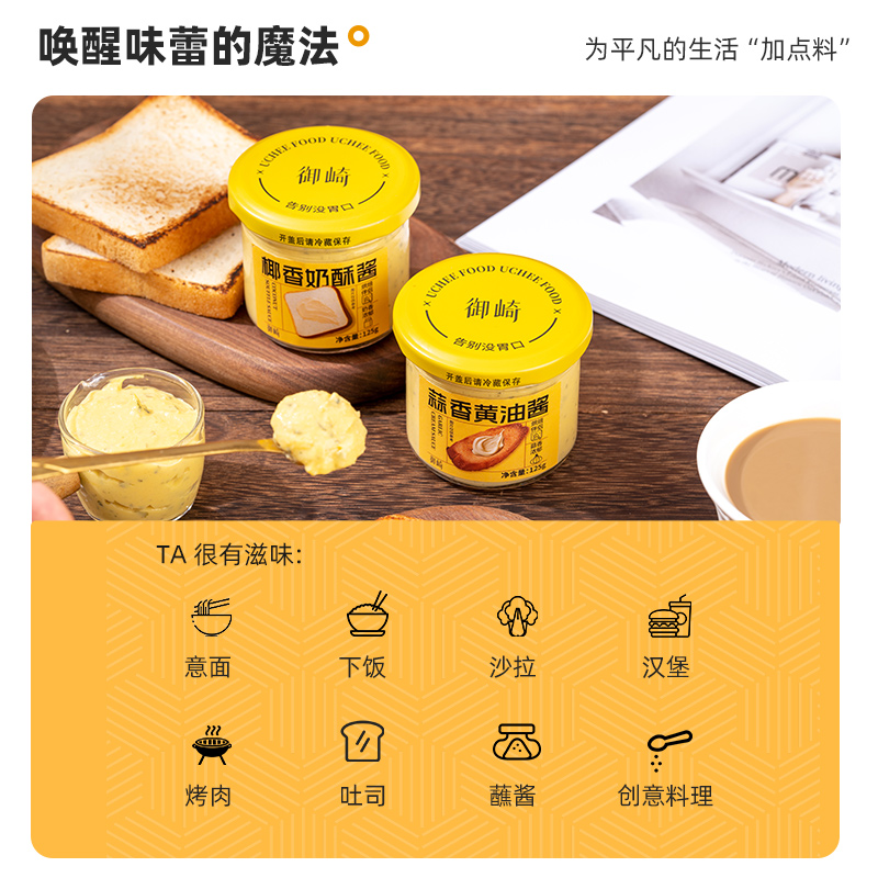 [2瓶19.8]椰香奶酥酱125g瓶装甜品烘焙原料西餐早餐吐司果酱涂抹烤面包片酱高清大图