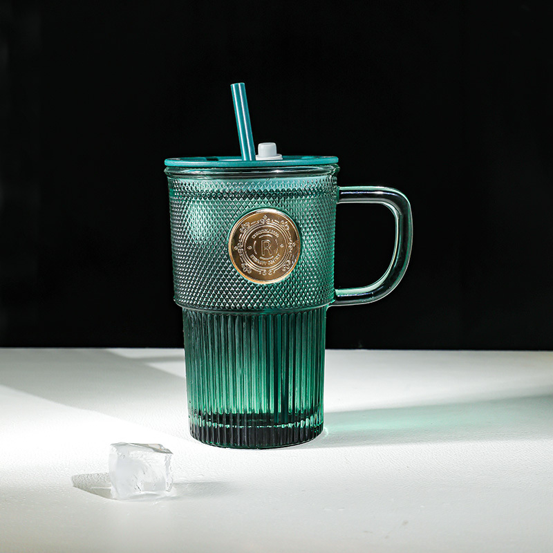 乐唯诗 墨绿铜章 吸管杯410ml*1只高清大图