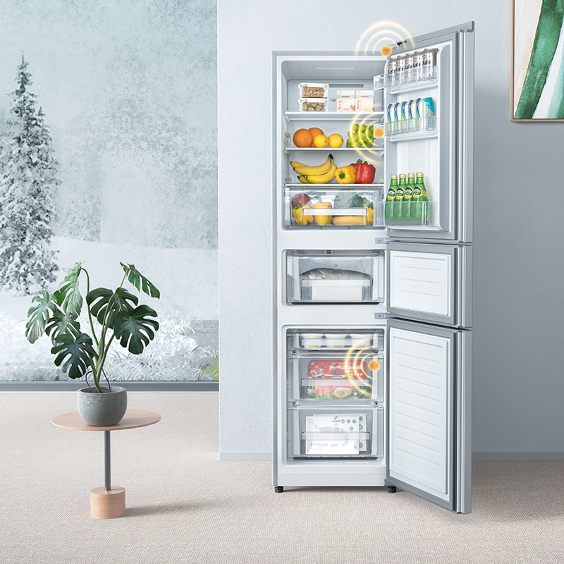 小米冰箱米家216升 风冷无霜三门三温小型家用电冰箱 离子除菌冷冻