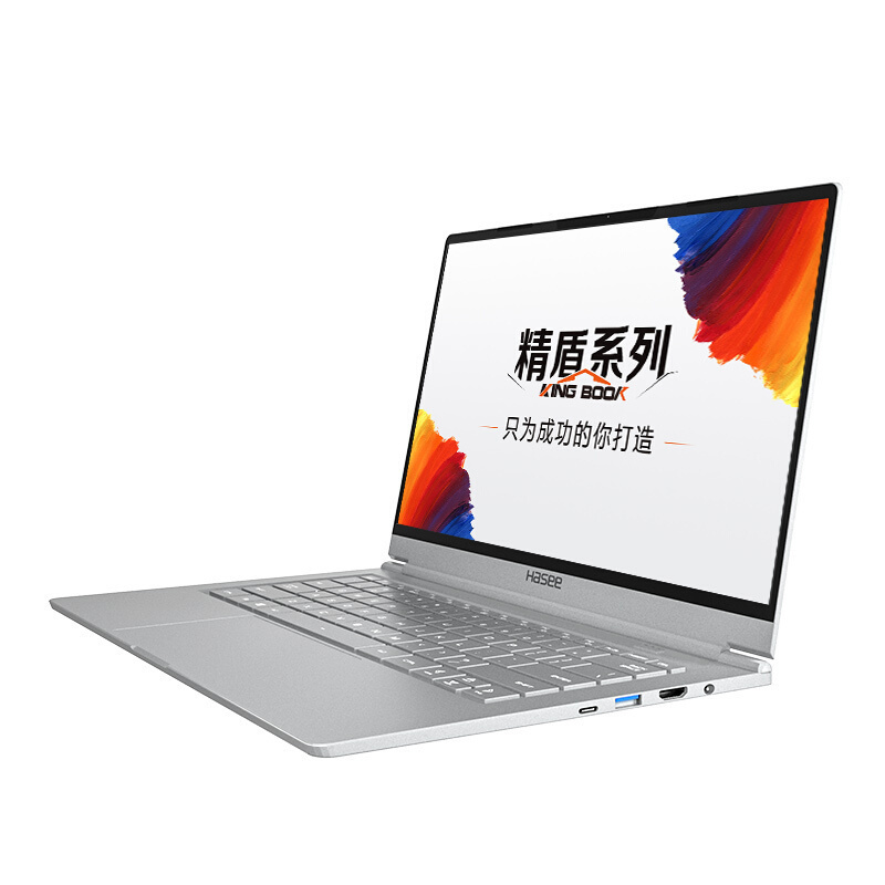 神舟(Hasee)精盾KINGBOOK U45S2 14英寸72%色域窄边框轻薄学生办公笔记本电脑(十代英特尔酷睿i5-10210U 8G内存 512G固态 MX250 2G)