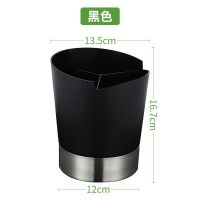 圆形吧台吸管桶分配盒奶茶店专用三格分配器创意吸管座收纳架商用 黑色三格收纳座