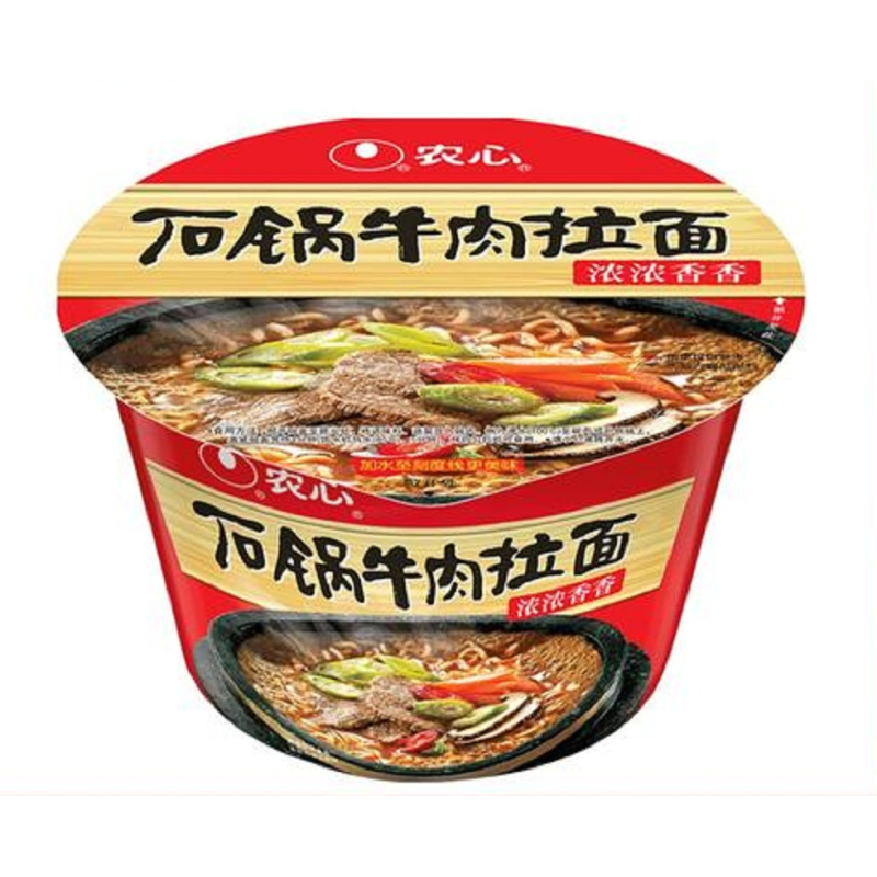 农心 石锅牛肉拉面碗面 117g
