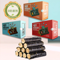 嗑草 肉松+虾松+鳕鱼松海苔卷(3盒装*96g组合) 宝宝零食海产 儿童海苔