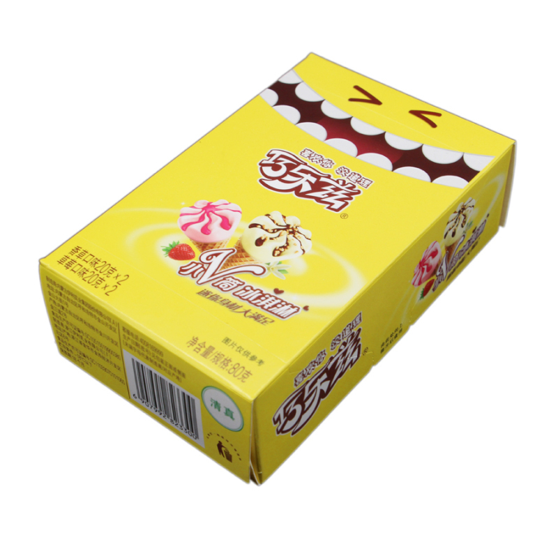 伊利巧乐兹小v筒香草草莓口味冰淇淋20g4