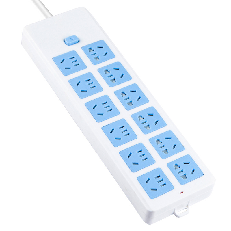 杰储 GS-207 5米10插 接线板 (计价单位:个) 蓝白色高清大图