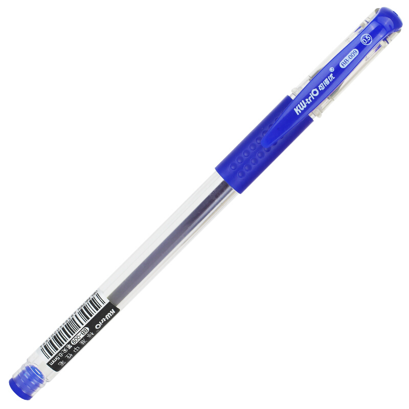 可得优 0.5mm大容量水笔/中性笔/签字笔/碳素笔 文具书写 蓝色12支装 BB-009