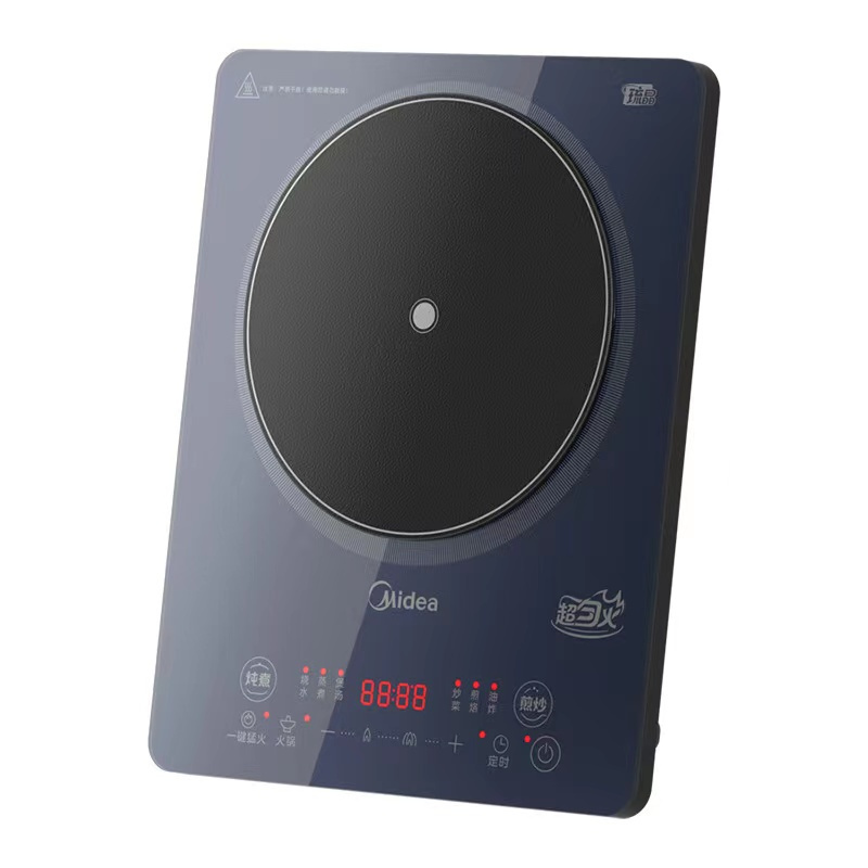 美的琉晶电磁炉mc22mb03臻彩琉晶面板170mm大线圈3d立体加热