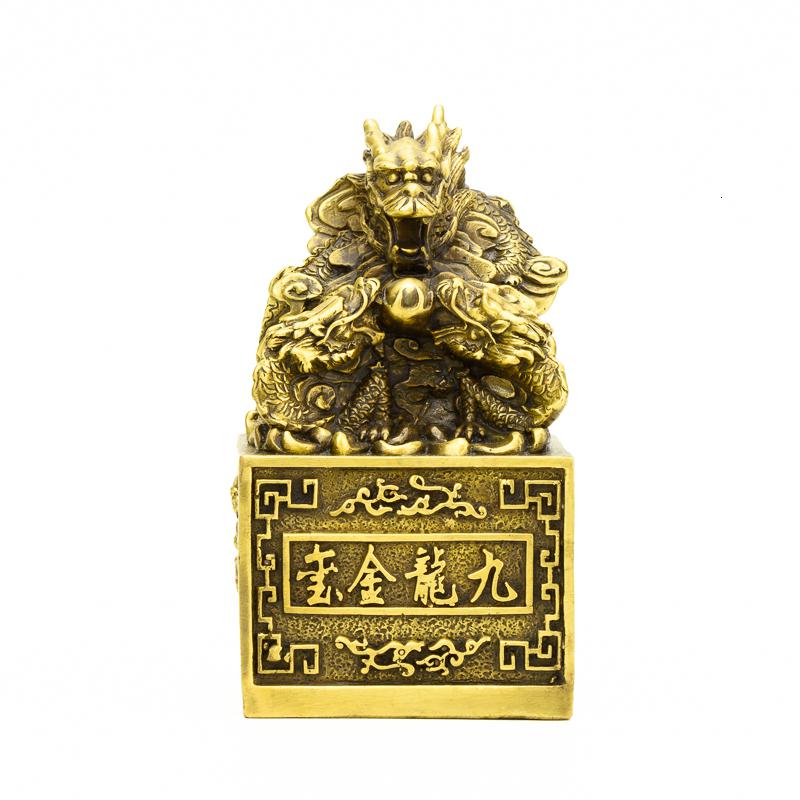 美帮汇铜龙印章九龙金玺玉玺摆件客厅家居装饰品商务礼品高清大图