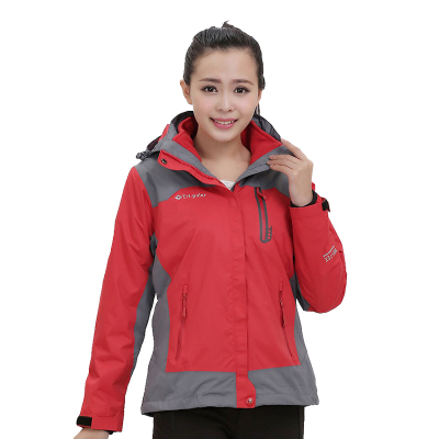 三极户外(Tripolar) TP6306 冲锋衣女户外旅行登山衣休闲运动两件套加绒保暖冲锋衣