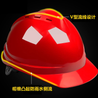 DXBG安全帽S40工地建筑工程领导帽电工劳保国标透气加厚防护头盔男 红色