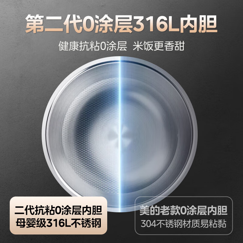 美的(Midea)IH智能煲316钢胆0涂层电饭煲CFB4065S高清大图