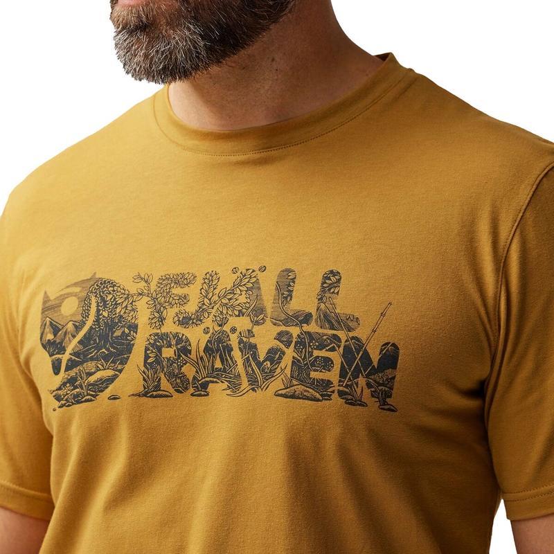 FjallravenLushLogoTShirt男款棉质休闲户外经典T恤