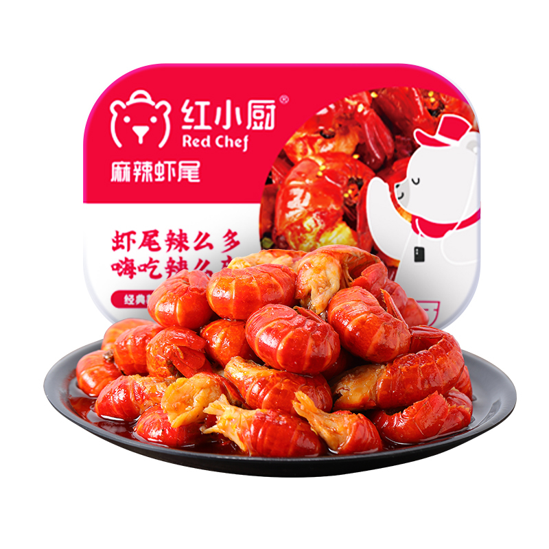 红小厨铝箔盒麻辣虾尾252g*6盒