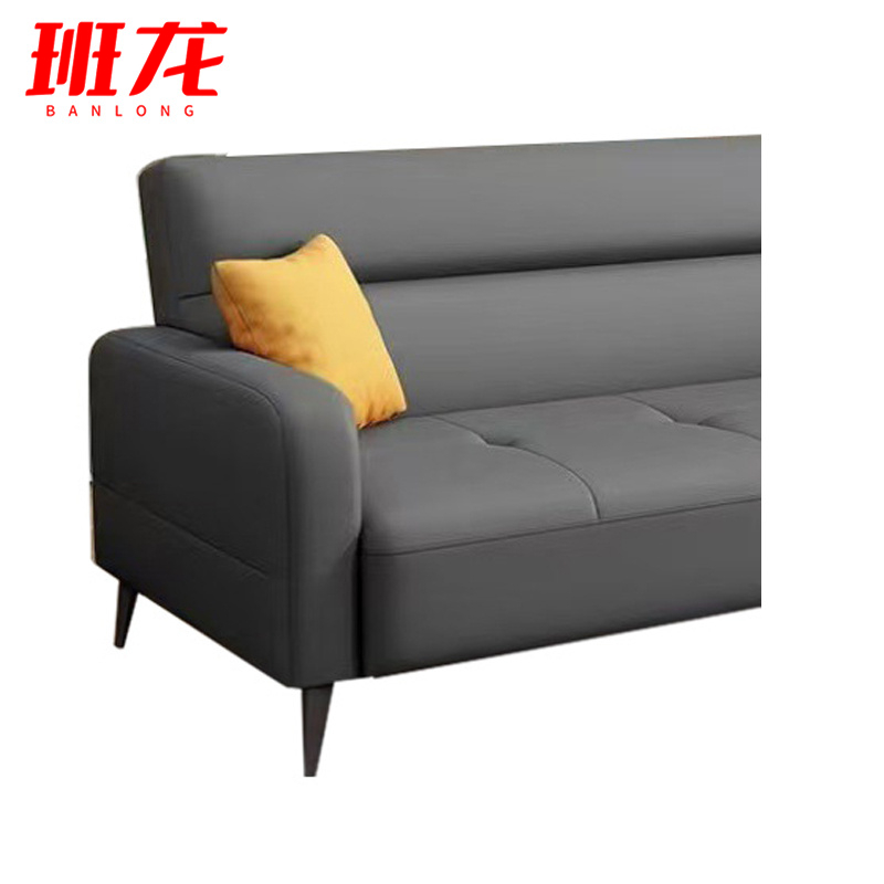 班龙折叠沙发双人位深灰色张高清大图