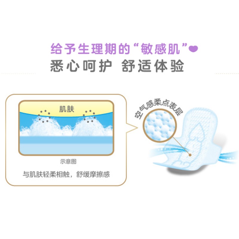 花王乐而雅日用卫生巾F 22.5cm*20片 纤巧高清大图