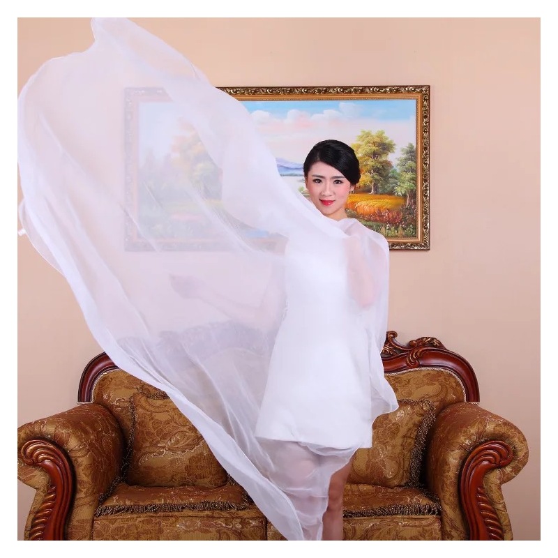 盛世尼曼纯色超大雪纺丝巾纱巾披肩 红黑白色防晒大方巾女围巾沙滩巾