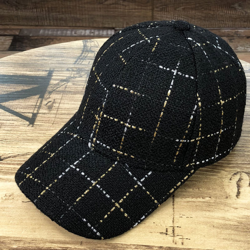 盛世尼曼2020新款帽子女黑白格子鸭舌帽春秋韩版潮休闲时尚百搭遮阳