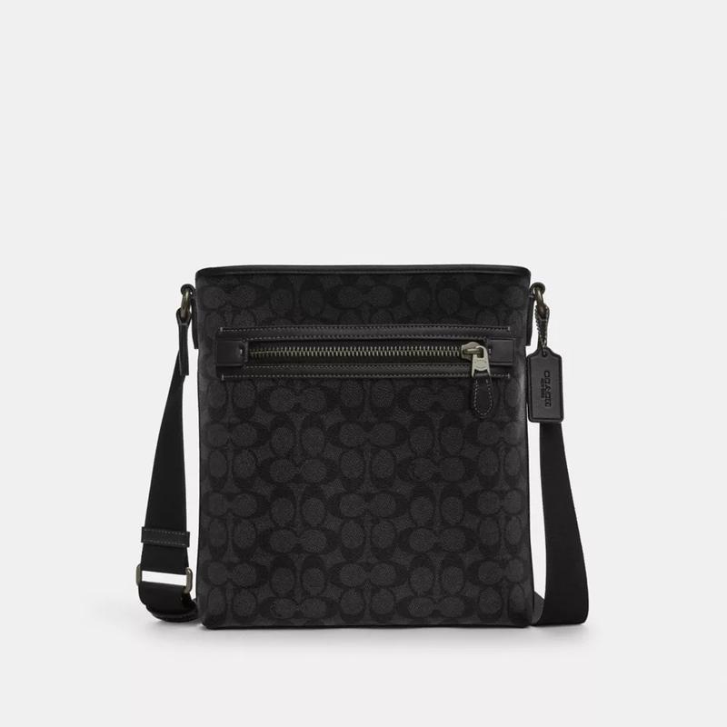 COACHslim商务斜挎包多功能调节男士信使包